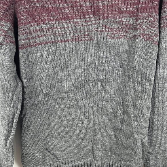 Burnside Sweater Size M Gray Long Sleeve Crew Neck Cable Knit Acrylic - Picture 8 of 9